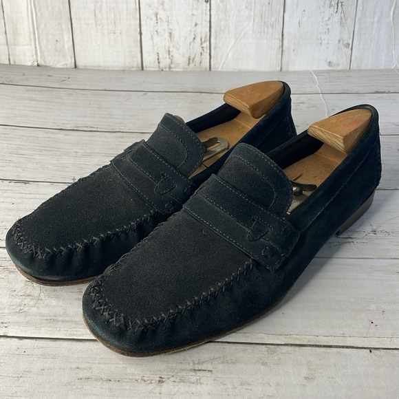 YSL Black Suede Loafers - Picture 1 of 14
